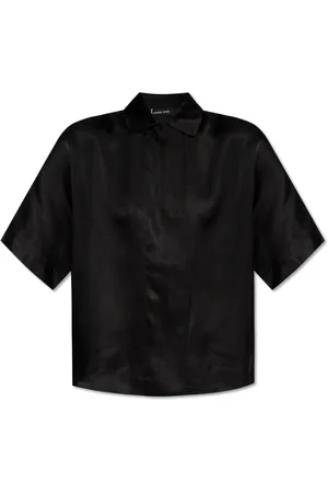 ANINE BING Dames, Blouses & Shirts, Zwart, Maat: S Satijn