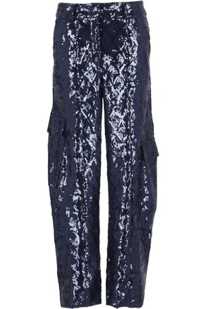 ROTATE Dames, Broeken, Blauw, Maat: S