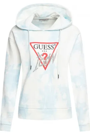 Guess Dames, Sweatshirts & Hoodies, Wit, Maat: S Katoen