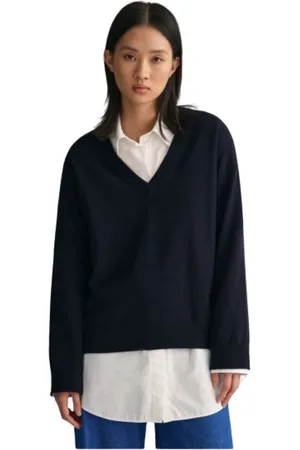 GANT Dames, Truien, Blauw, Maat: M Wol