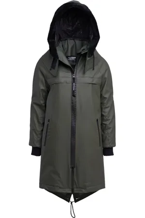 Stutterheim Unisex, Mantels, Groen, Maat: L Leer