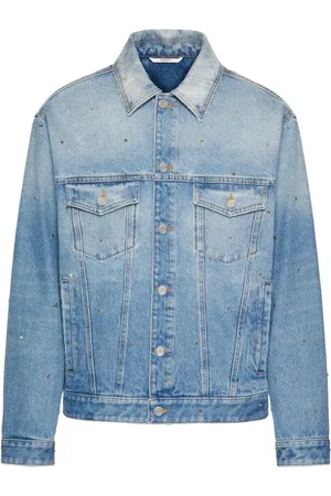VALENTINO Heren, Jassen, Blauw, Maat: 4XL Denim