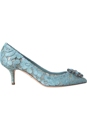 Dolce & Gabbana Dames, Schoenen, Blauw, Maat: 38 1/2 EU Katoen