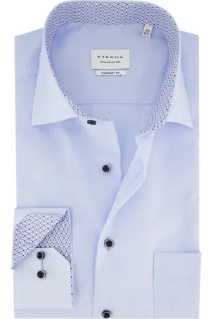 ETERNA Heren, Overhemden, Blauw, Maat: 4XL Katoen