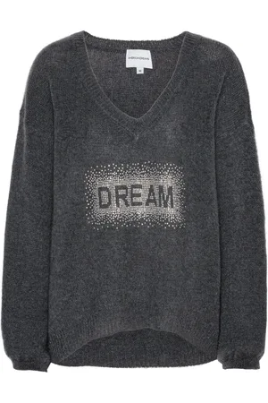 American Dreams Dames, Truien, Grijs, Maat: M Wol