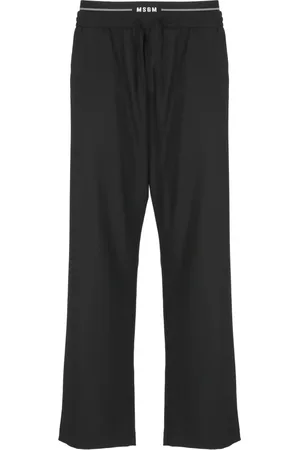 Msgm Heren, Broeken, Zwart, Maat: M Wol