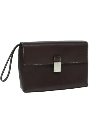 Burberry Dames, Pre-owned, Bruin, Maat: ONE Size Leer