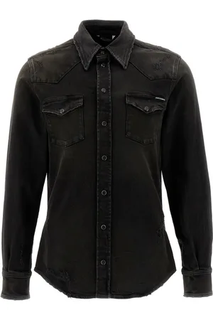 Dolce & Gabbana Heren, Overhemden, Zwart, Maat: L