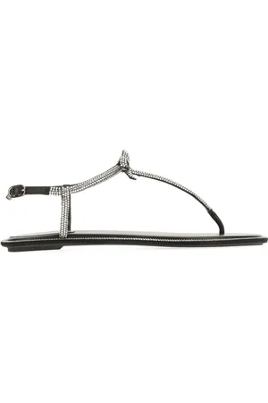RENE CAOVILLA Dames, Schoenen, Grijs, Maat: 35 1/2 EU Zijde