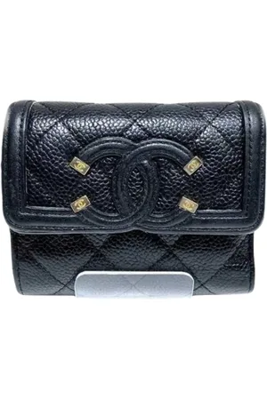 CHANEL Dames, Pre-owned, Zwart, Maat: ONE Size Leer