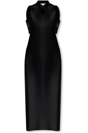 OFF-WHITE Dames, Jurken, Zwart, Maat: 2XS Satijn