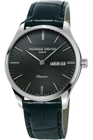 Frederique Constant Heren, Accessoires, Zwart, Maat: ONE Size Leer