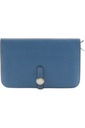 Hermès Dames, Pre-owned, Blauw, Maat: ONE Size Leer