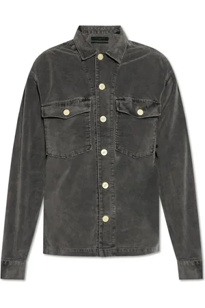 AllSaints Heren, Overhemden, Grijs, Maat: S Corduroy