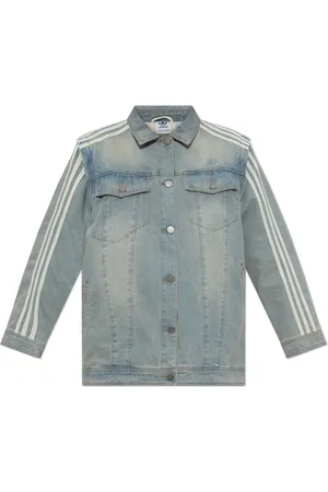 adidas Dames, Jassen, Blauw, Maat: XS Denim