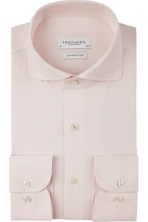 Profuomo Heren, Overhemden, Roze, Maat: XL