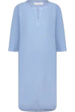 NUKUS Dames, Jurken, Blauw, Maat: XL Katoen