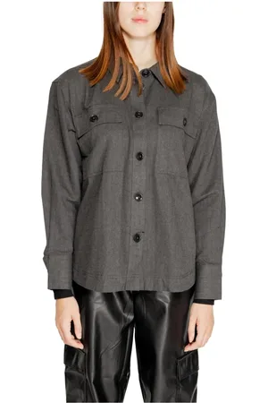 JACQUELINE DE YONG Dames, Blouses & Shirts, Zwart, Maat: XL Katoen