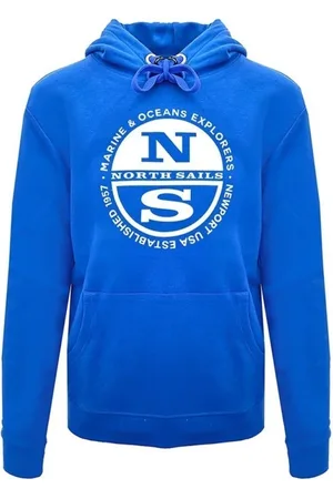 North Sails Heren, Sweatshirts & Hoodies, Blauw, Maat: L Katoen