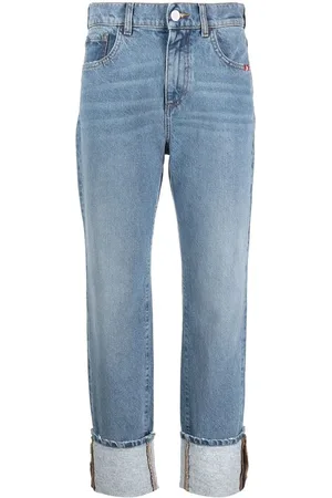 AMISH Dames, Jeans, Blauw, Maat: W26 Katoen