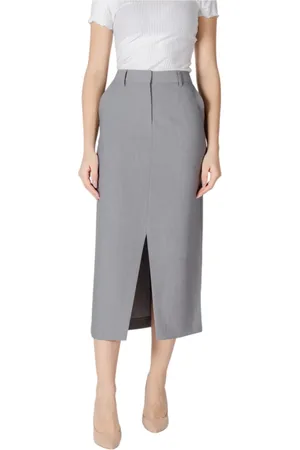 Ichi Dames, Rokken, Grijs, Maat: 2XL Viscose