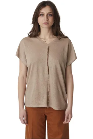 ALPHA STUDIO Dames, Blouses & Shirts, Bruin, Maat: M