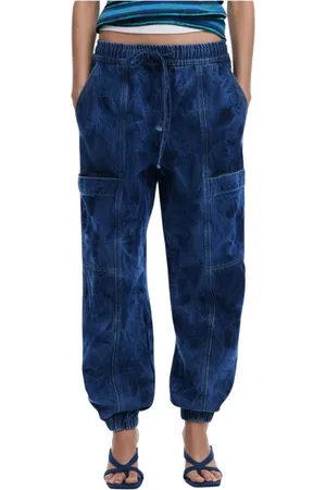 Desigual Dames, Jeans, Blauw, Maat: XS Katoen