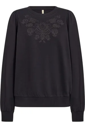 soyaconcept Dames, Sweatshirts & Hoodies, Zwart, Maat: XL Katoen