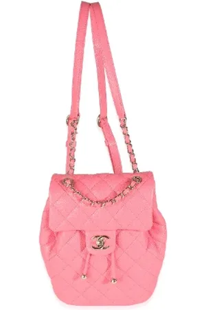 CHANEL Dames, Pre-owned, Roze, Maat: ONE Size Leer