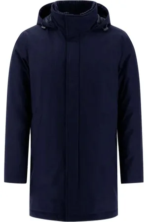 HERNO Heren, Mantels, Blauw, Maat: XL Wol