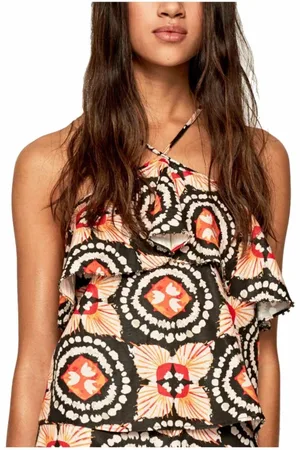 Pepe Jeans Dames, Tops, Oranje, Maat: M Linnen