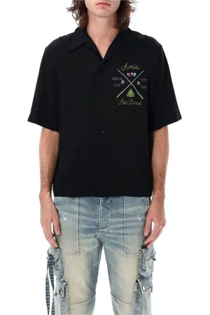 AMIRI Heren, Overhemden, Zwart, Maat: L Viscose