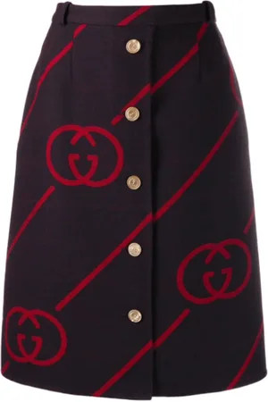 Gucci Dames, Rokken, Rood, Maat: 2XS Wol