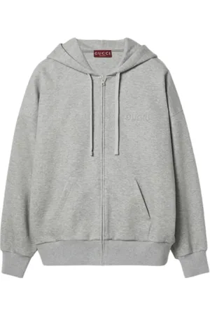 Gucci Heren, Sweatshirts & Hoodies, Grijs, Maat: L Katoen