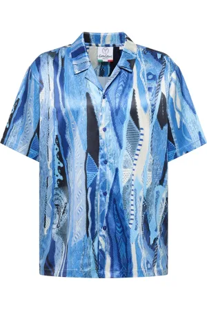Carlo Colucci Heren, Overhemden, Blauw, Maat: S