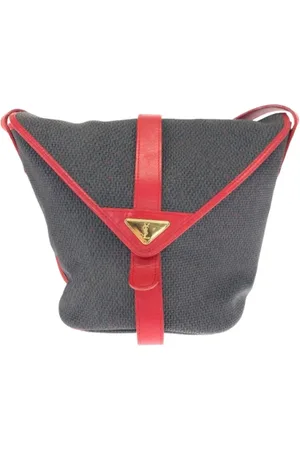 Saint Laurent Dames, Pre-owned, Grijs, Maat: ONE Size Leer