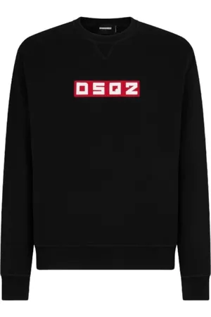 Dsquared2 Heren, Sweatshirts & Hoodies, Zwart, Maat: 2XL Katoen