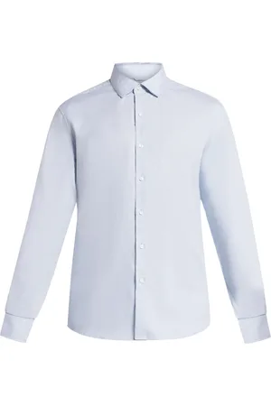 Michael Kors Heren, Overhemden, Blauw, Maat: L Katoen