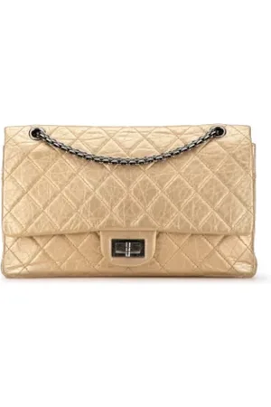 CHANEL Dames, Pre-owned, Geel, Maat: ONE Size Leer
