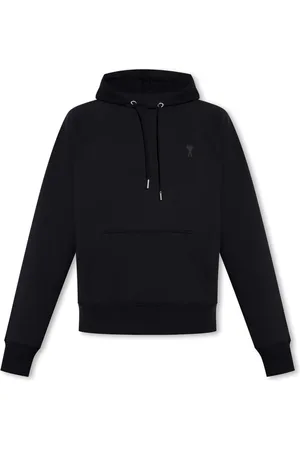 Ami Heren, Sweatshirts & Hoodies, Zwart, Maat: XS Katoen