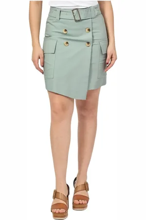 Fracomina Dames, Rokken, Groen, Maat: XS Katoen