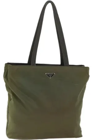 Prada Dames, Pre-owned, Groen, Maat: ONE Size Nylon
