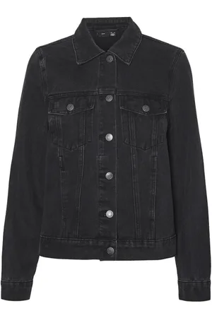 VERO MODA Dames, Jassen, Zwart, Maat: S Denim