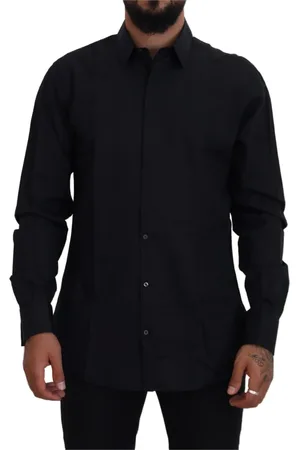 Dolce & Gabbana Heren, Overhemden, Zwart, Maat: XS Katoen