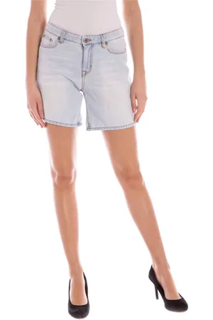 GANT Dames, Korte broeken, Blauw, Maat: W26 Katoen