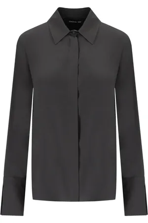 FEDERICA TOSI Dames, Blouses & Shirts, Grijs, Maat: S Zijde