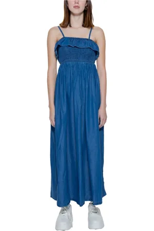 ONLY Dames, Jurken, Blauw, Maat: XS Katoen