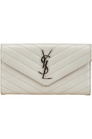 Saint Laurent Dames, Pre-owned, Wit, Maat: ONE Size Leer