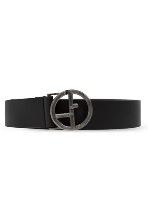 Giorgio Armani Heren, Accessoires, Zwart, Maat: 105 CM Leer