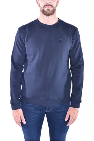 Dondup Heren, Sweatshirts & Hoodies, Blauw, Maat: S Katoen